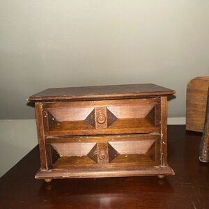 Vintage Wooden Jewelry Box